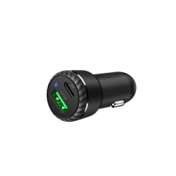 PUERTO DUAL CARGA RAPIDO QC3 (CARGADOR DE AUTO USB - C 36W) MODEL: CC-5970