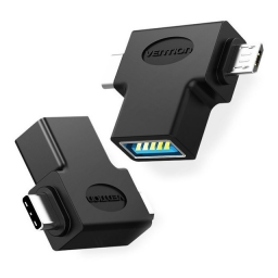 ADAPTADOR OTG DE USB 2.0 A USB-C Y MICROUSB